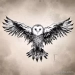 Фото пример рисунка тату сова 13,12,2021 - №248 - Owl Tattoo - tatufoto.com