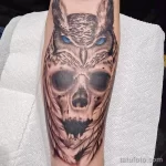 Фото пример рисунка тату сова 13,12,2021 - №252 - Owl Tattoo - tatufoto.com