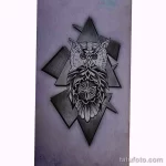 Фото пример рисунка тату сова 13,12,2021 - №269 - Owl Tattoo - tatufoto.com