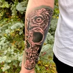 Фото пример рисунка тату сова 13,12,2021 - №271 - Owl Tattoo - tatufoto.com