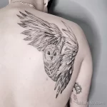 Фото пример рисунка тату сова 13,12,2021 - №273 - Owl Tattoo - tatufoto.com