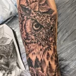 Фото пример рисунка тату сова 13,12,2021 - №279 - Owl Tattoo - tatufoto.com