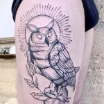 Фото пример рисунка тату сова 13,12,2021 - №285 - Owl Tattoo - tatufoto.com