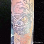 Фото пример рисунка тату сова 13,12,2021 - №288 - Owl Tattoo - tatufoto.com