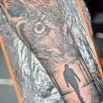 Фото пример рисунка тату сова 13,12,2021 - №290 - Owl Tattoo - tatufoto.com