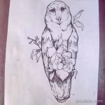 Фото пример рисунка тату сова 13,12,2021 - №291 - Owl Tattoo - tatufoto.com