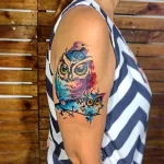 Фото пример рисунка тату сова 13,12,2021 - №296 - Owl Tattoo - tatufoto.com