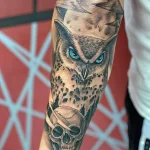 Фото пример рисунка тату сова 13,12,2021 - №299 - Owl Tattoo - tatufoto.com