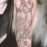 Фото пример рисунка тату сова 13,12,2021 - №303 - Owl Tattoo - tatufoto.com