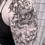 Фото пример рисунка тату сова 13,12,2021 - №306 - Owl Tattoo - tatufoto.com