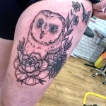 Фото пример рисунка тату сова 13,12,2021 - №307 - Owl Tattoo - tatufoto.com