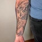 Фото пример рисунка тату сова 13,12,2021 - №311 - Owl Tattoo - tatufoto.com