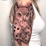 Фото пример рисунка тату сова 13,12,2021 - №312 - Owl Tattoo - tatufoto.com