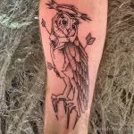Фото пример рисунка тату сова 13,12,2021 - №315 - Owl Tattoo - tatufoto.com