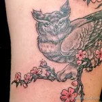 Фото пример рисунка тату сова 13,12,2021 - №322 - Owl Tattoo - tatufoto.com