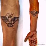 Фото пример рисунка тату сова 13,12,2021 - №325 - Owl Tattoo - tatufoto.com