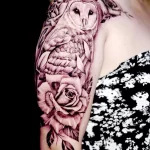 Фото пример рисунка тату сова 13,12,2021 - №326 - Owl Tattoo - tatufoto.com