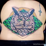 Фото пример рисунка тату сова 13,12,2021 - №327 - Owl Tattoo - tatufoto.com