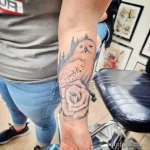 Фото пример рисунка тату сова 13,12,2021 - №331 - Owl Tattoo - tatufoto.com
