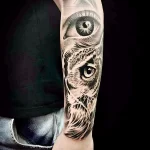 Фото пример рисунка тату сова 13,12,2021 - №338 - Owl Tattoo - tatufoto.com