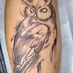 Фото пример рисунка тату сова 13,12,2021 - №339 - Owl Tattoo - tatufoto.com