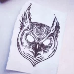 Фото пример рисунка тату сова 13,12,2021 - №342 - Owl Tattoo - tatufoto.com
