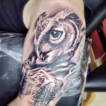 Фото пример рисунка тату сова 13,12,2021 - №344 - Owl Tattoo - tatufoto.com