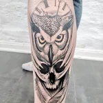 Фото пример рисунка тату сова 13,12,2021 - №345 - Owl Tattoo - tatufoto.com