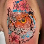 Фото пример рисунка тату сова 13,12,2021 - №353 - Owl Tattoo - tatufoto.com