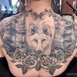 Фото рисунка тату волк белый 16.12.2021 №0001 - Wolf tattoo - tatufoto.com