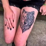 Фото рисунка тату волк денская 16.12.2021 №0001 - Wolf tattoo - tatufoto.com