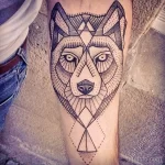 Фото рисунка тату волк мужская 16.12.2021 №0023 - Wolf tattoo - tatufoto.com