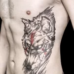 Фото рисунка тату волк мужская 16.12.2021 №0068 - Wolf tattoo - tatufoto.com