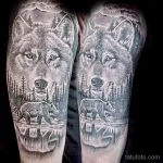 Фото рисунка тату волк на руке 16.12.2021 №0026 - Wolf tattoo - tatufoto.com