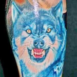 Фото рисунка тату волк на руке 16.12.2021 №0032 - Wolf tattoo - tatufoto.com