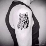 Фото рисунка тату волк на руке 16.12.2021 №0041 - Wolf tattoo - tatufoto.com