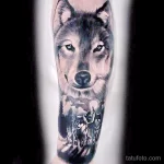 Фото рисунка тату волк на руке 16.12.2021 №0053 - Wolf tattoo - tatufoto.com