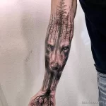 Фото рисунка тату волк на руке 16.12.2021 №0079 - Wolf tattoo - tatufoto.com