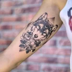 Фото рисунка тату волк на руке 16.12.2021 №0092 - Wolf tattoo - tatufoto.com