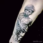 Фото тату военных, солдат и воинов 19.12.2021 №0105 - Tattoos of military - tatufoto.com