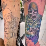 Фото тату военных, солдат и воинов 19.12.2021 №0288 - Tattoos of military - tatufoto.com