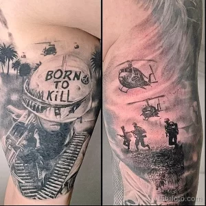 Фото тату военных, солдат и воинов 19.12.2021 №0515 - Tattoos of military - tatufoto.com