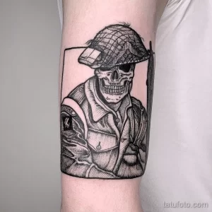 Фото тату военных, солдат и воинов 19.12.2021 №0516 - Tattoos of military - tatufoto.com