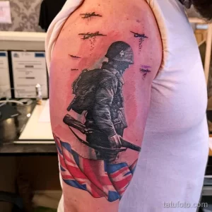 Фото тату военных, солдат и воинов 19.12.2021 №0518 - Tattoos of military - tatufoto.com