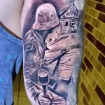 Фото тату военных, солдат и воинов 19.12.2021 №0748 - Tattoos of military - tatufoto.com