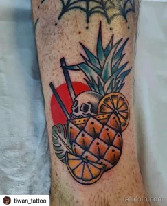 Фото тату коктейль (напиток) 31.12.2021 №1060 - cocktail tattoo - tatufoto.com