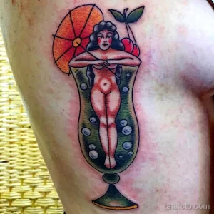 Фото тату коктейль (напиток) 31.12.2021 №1062 - cocktail tattoo - tatufoto.com