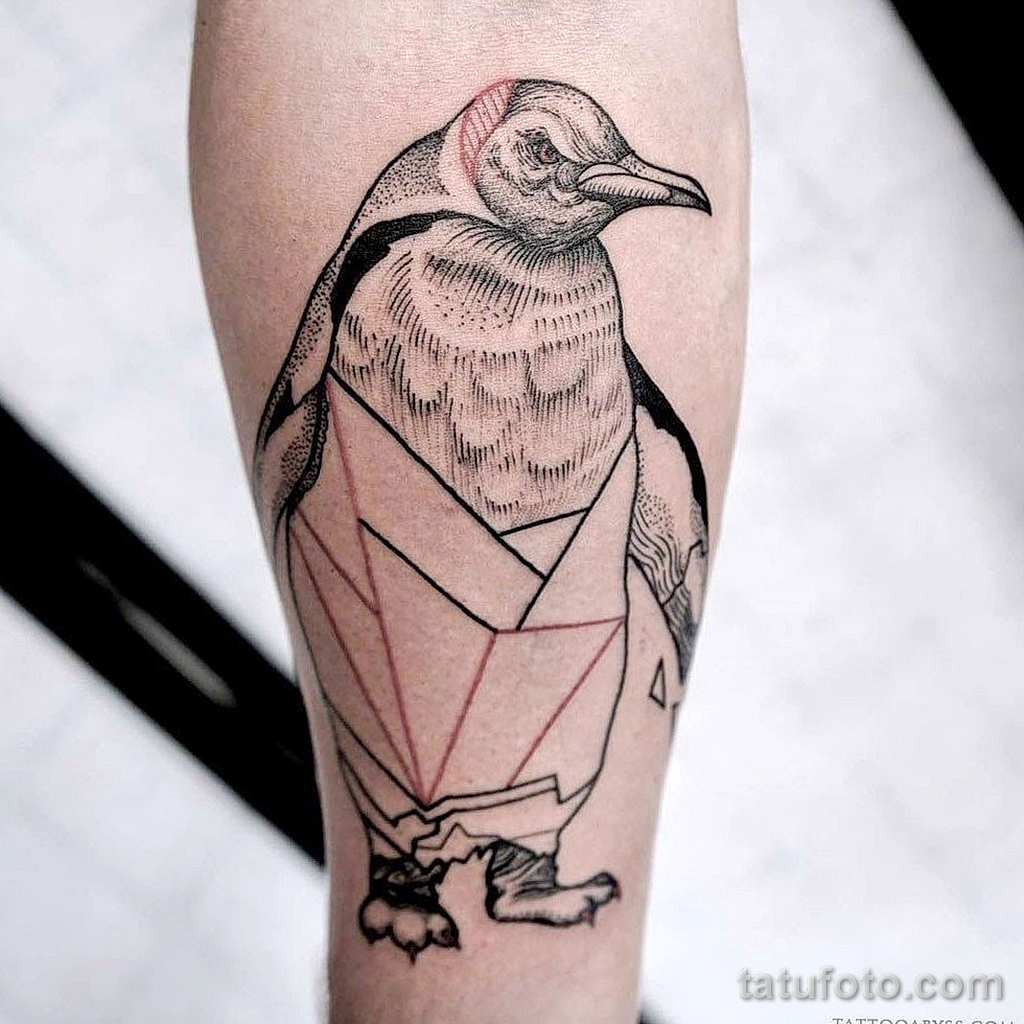 Фото тату пингвин 06,12,2021 - №031 - penguin tattoo - tatufoto.com