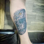 Фото тату сова с черепом 13,12,2021 - №061 - Owl Tattoo With Skull - tatufoto.com