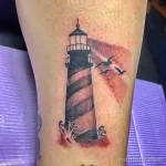 Фото татуировки с маяком 02,12,2021 - №0003 - lighthouse tattoo - tatufoto.com